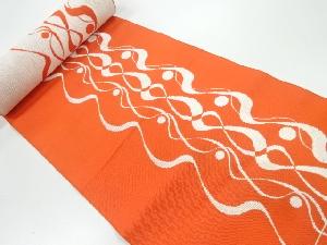 アンティーク　よろけ縞模様織出し帯地反物